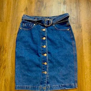 Brand New Denim Button Up Skirt